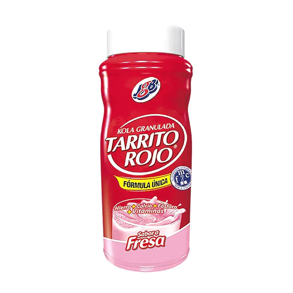 JGB Tarrito Rojo Kola Granulada Fresa 330g/ Multivitamin Granulated Strawberry 11.50oz