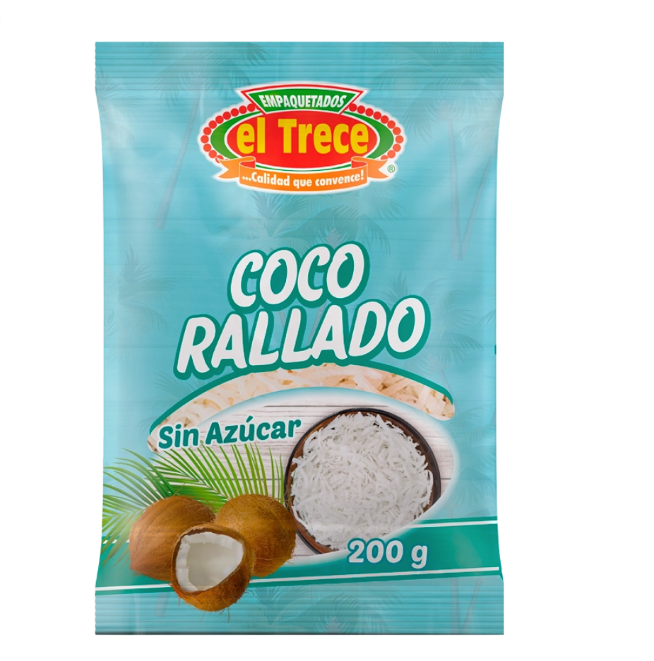 El Trece Coco Rallado Sin Azucar 200g