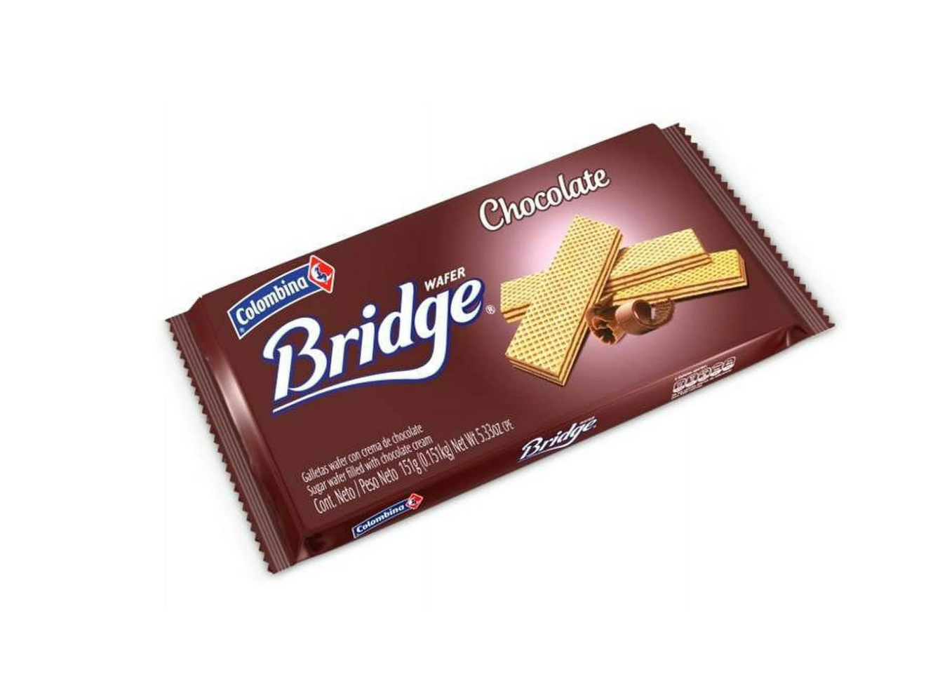 Colombina Bridge Wafer Chocolate 5.33oz