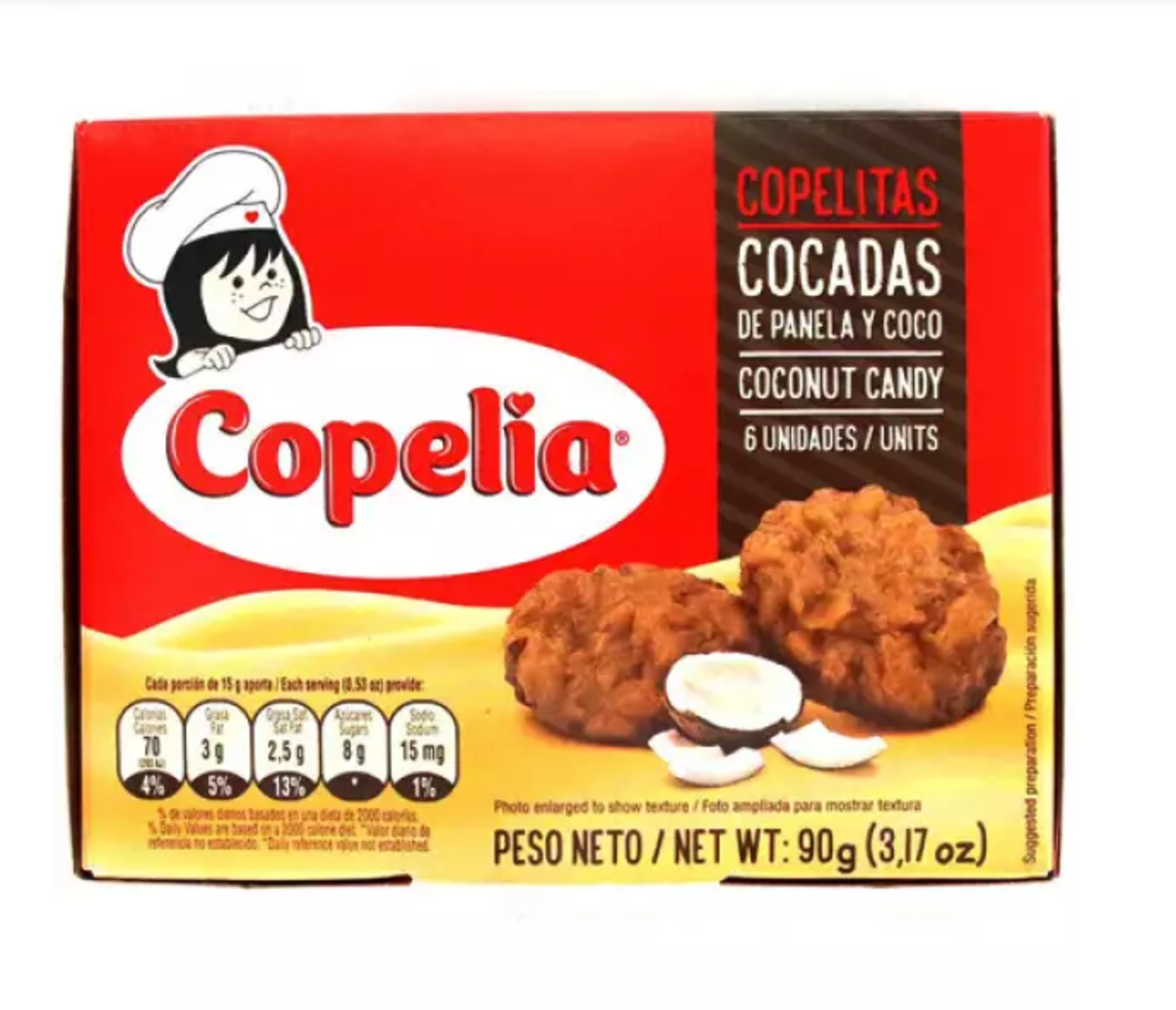 Cópelia Cocadas de Panela y Coco 90g