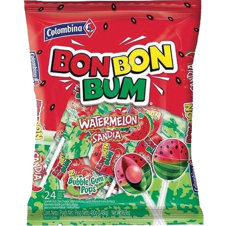Colombina Bonbonbum Sandia 24 Unidades 14.4oz