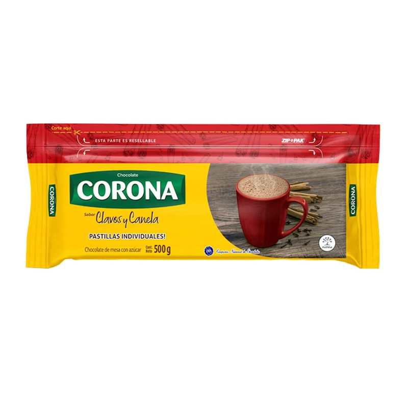 Corona Chocolate con clavos y canela 17.6 Oz